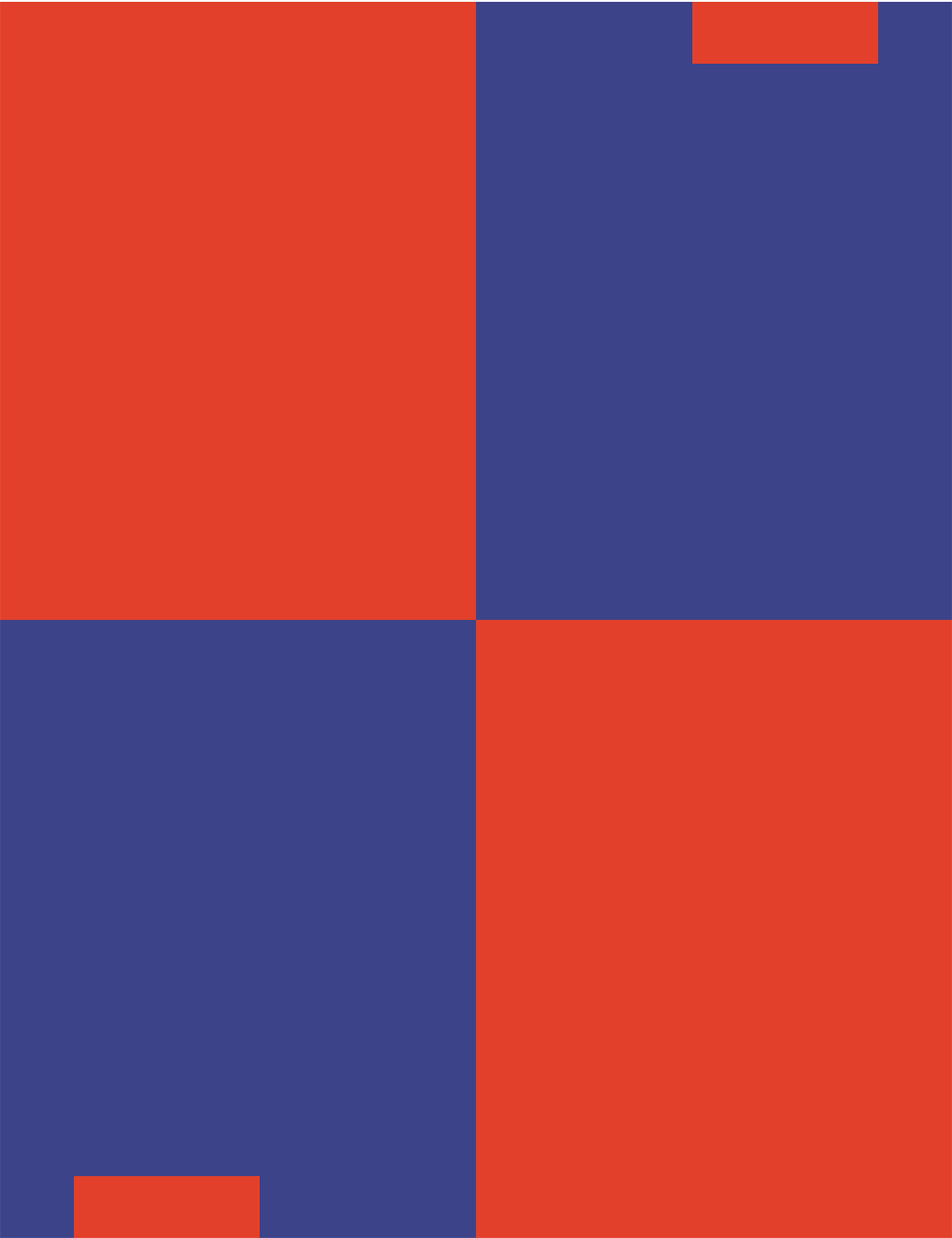 Carmen Herrera's Cadmium Red & Cobalt Blue (1988) work